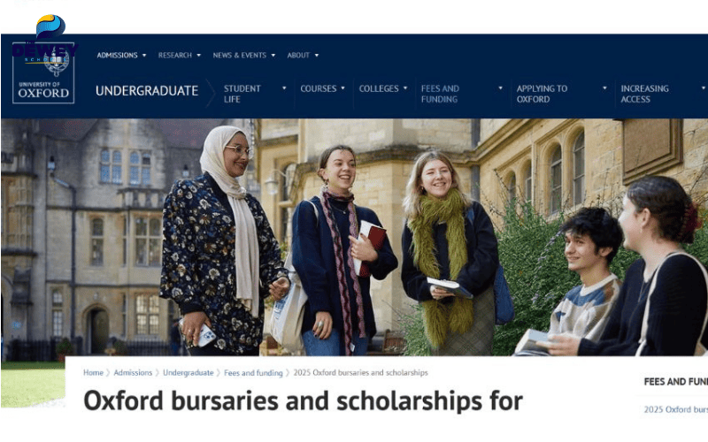 Giao diện trang web University of Oxford Scholarships với thông tin chi tiết về các chương trình Fv88 www fv88 com app